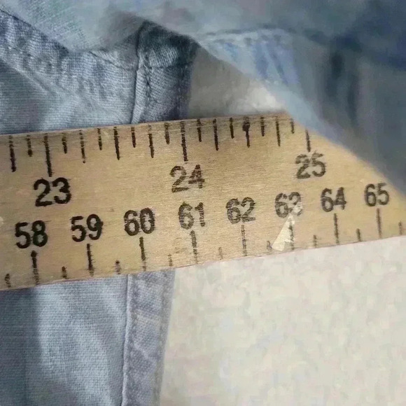 J Crew Light Blue Short Sleeve Button Up Casual Shirt Sz XL - Picture 5 of 6